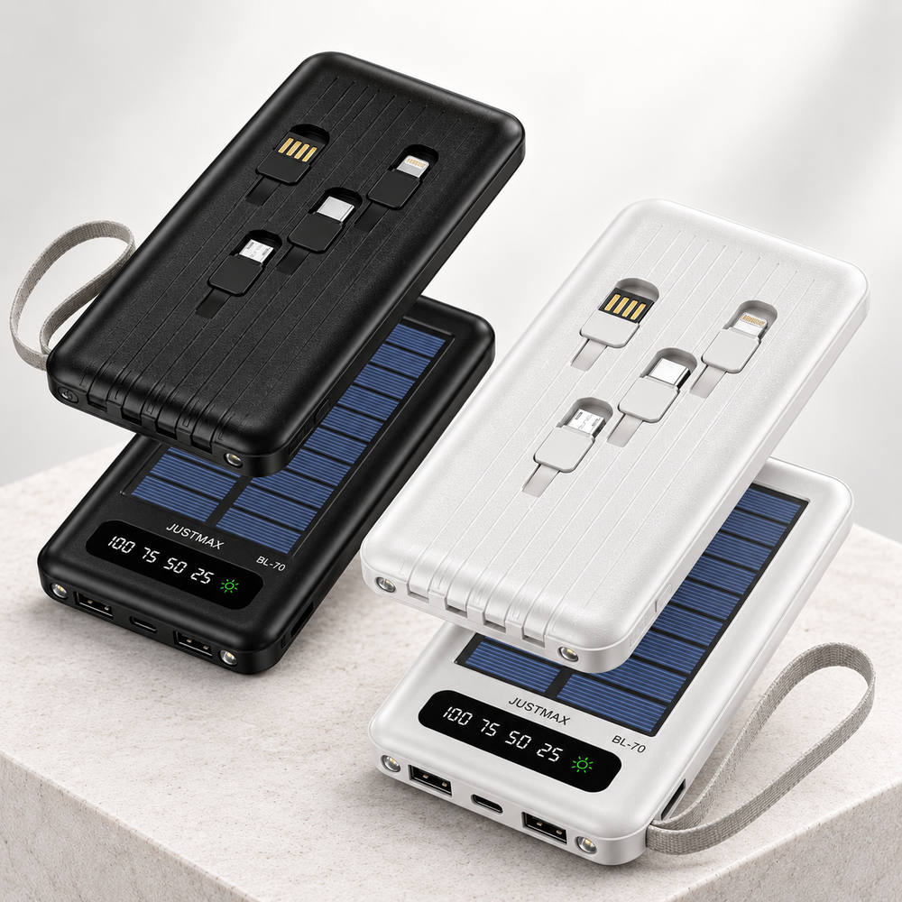 Batterie externe solaire BL-70 — 10 000 mAh