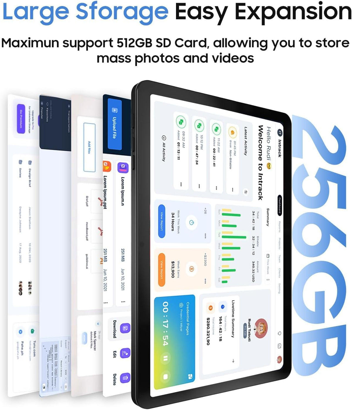 Tablette 10 pouces Android 15 · 128 Go