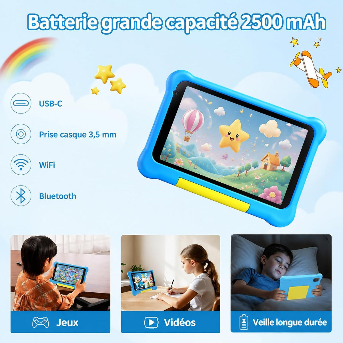 Tablette Enfant MUTSAY 7 pouces Wi-Fi