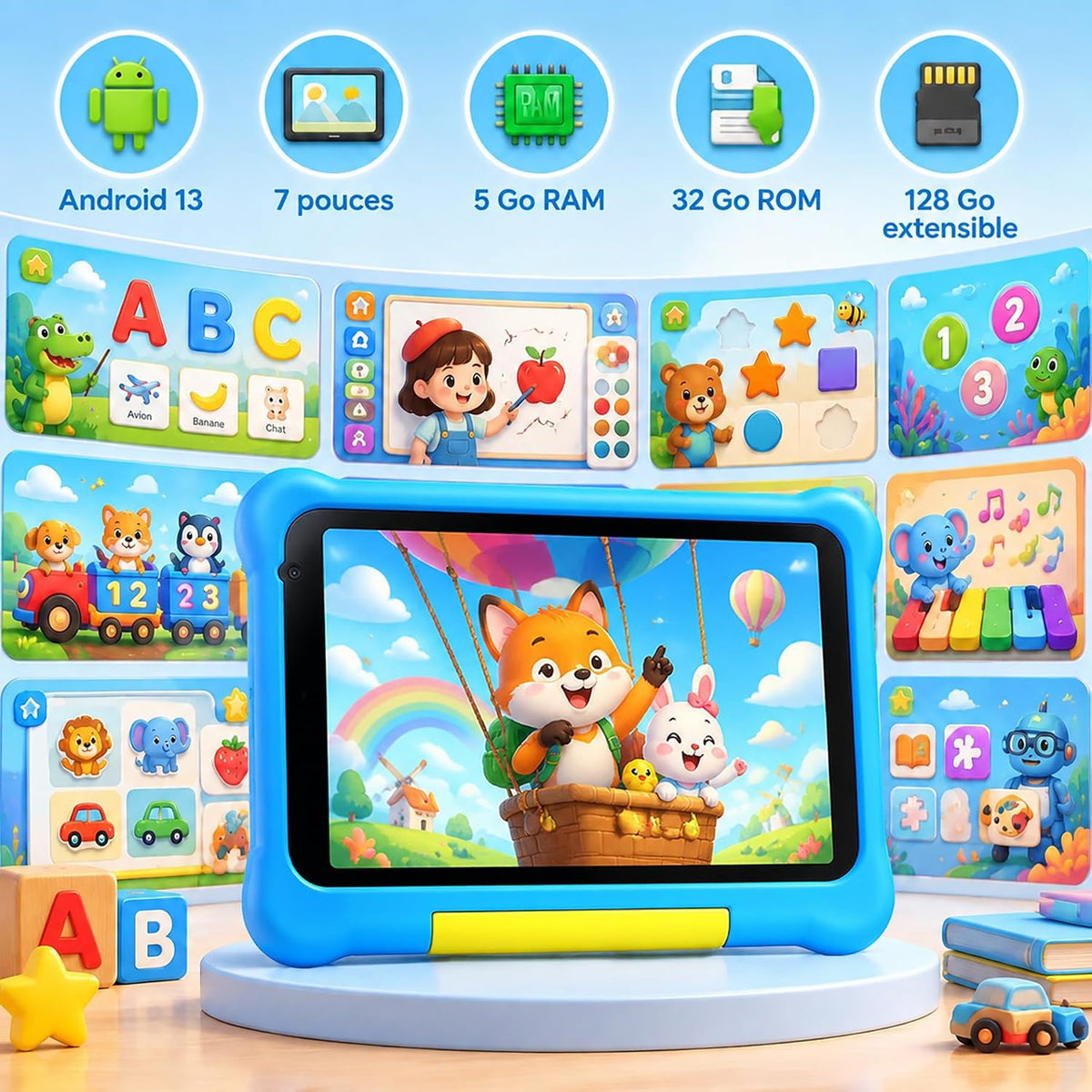 Tablette Enfant MUTSAY 7 pouces Wi-Fi