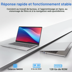 Ordinateur portable PINSTONE 14,1″ — 6 Go RAM / SSD 128 Go