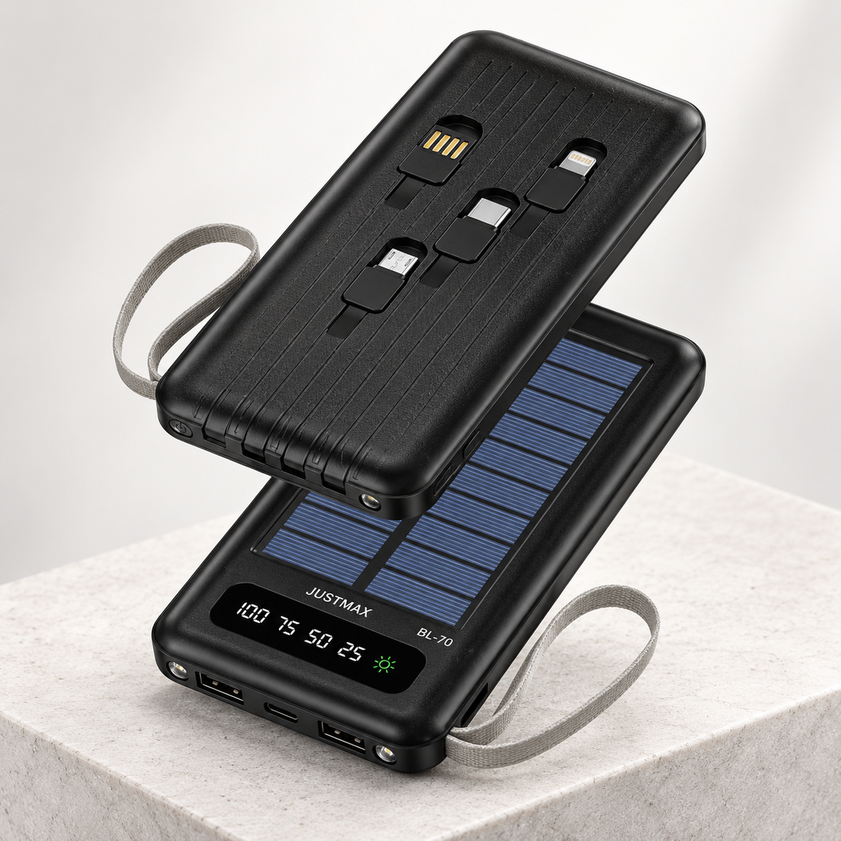 Batterie externe solaire BL-70 — 10 000 mAh