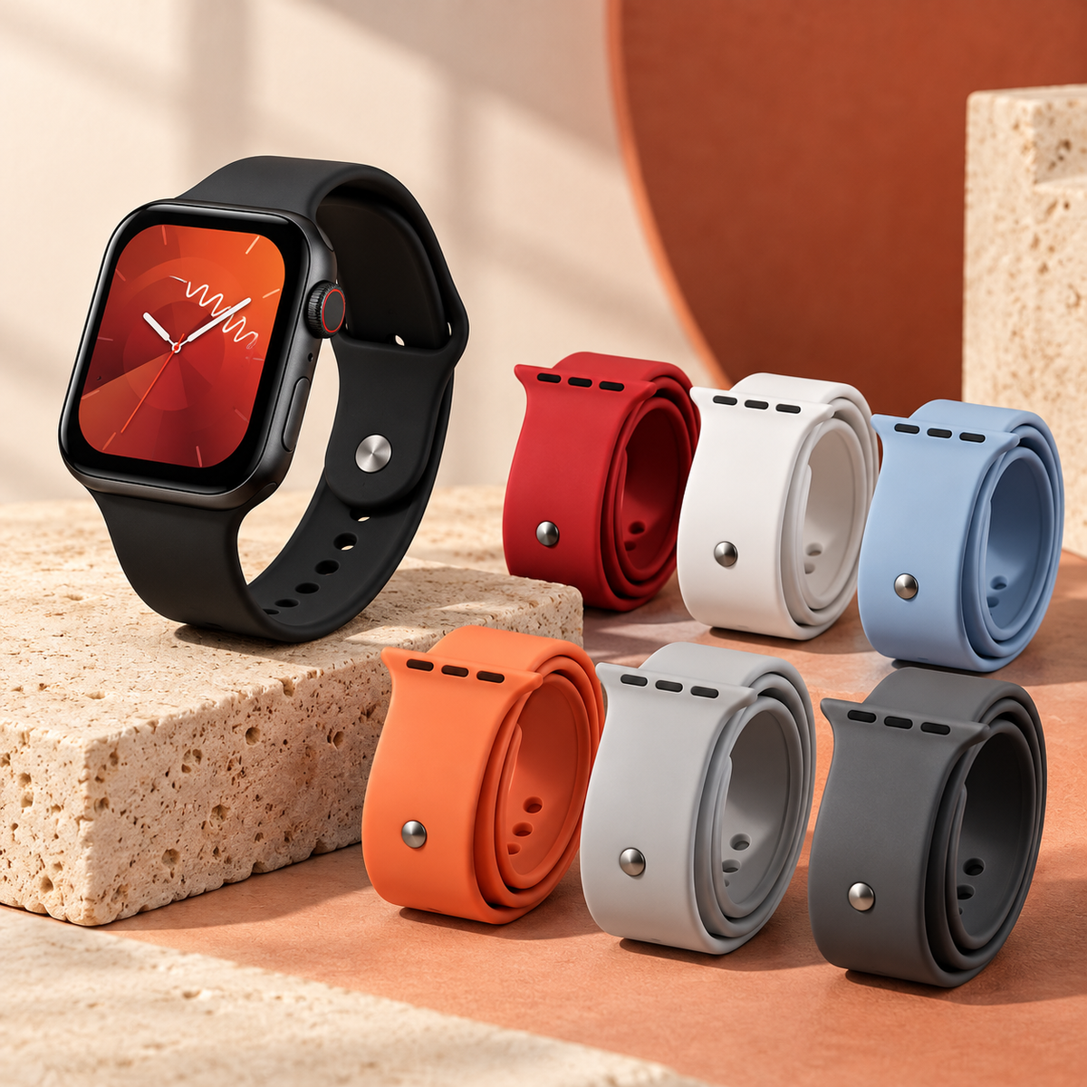 Montre connectée Ultra 7-in-1 — Coffret avec 7 bracelets